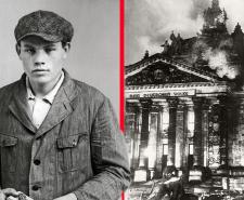 Le Reichstag, Feuer considéré comme une opération false flag par les nazis, laissé ...