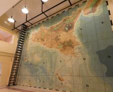 A large map of the Operation Mincemeat strategy taking up a whole wall