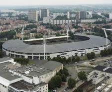 An aerial view of The King Baudouin Stadium (formally the Heysel Stadium) in Brussels, Belgium
