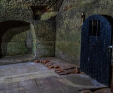 Entrance to the oubliette deep dungeons in Nottingham's County Gaol in the National Justice Museum, Nottingham
